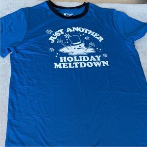 Just Another Holiday Meltdown Short Sleeve Snowman T-Shirt